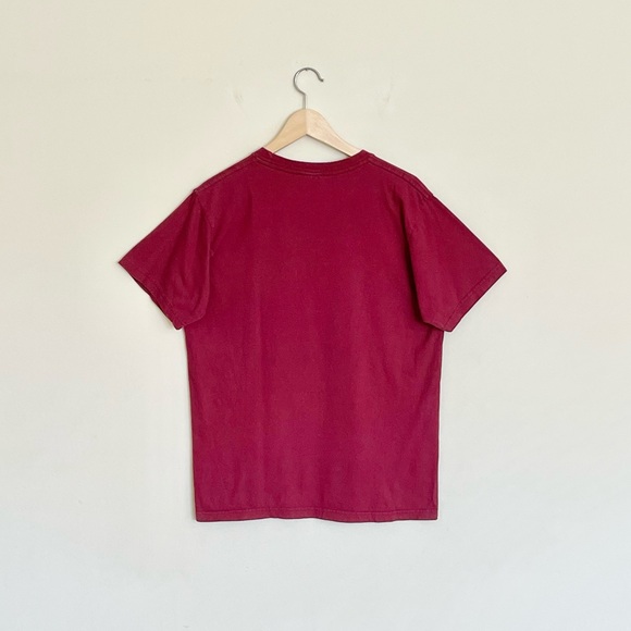 Nepal Buddha Stupa Graphic Burgundy T Shirt Adult size Large - Picture 5 of 9